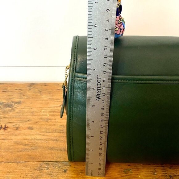 Coach Vintage Manor Leather Top Handle Satchel in Bottle Green #9977 - Picture 11 of 16